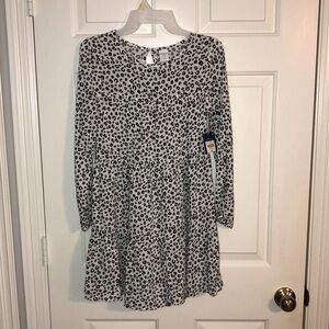 𝅺GIRLS Cheetah Print Baby Doll dress